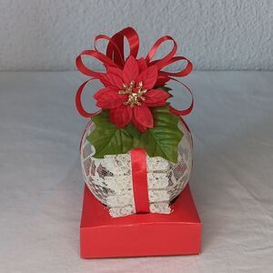 The Christmas Ornament Collectors Club Poinsettia & Lace Ornament
